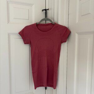 Pink Lululemon Swiftly Tech top